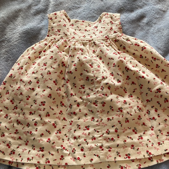 Rare Editions Cream and Red Floral Kids Dress - Picture 2 of 4